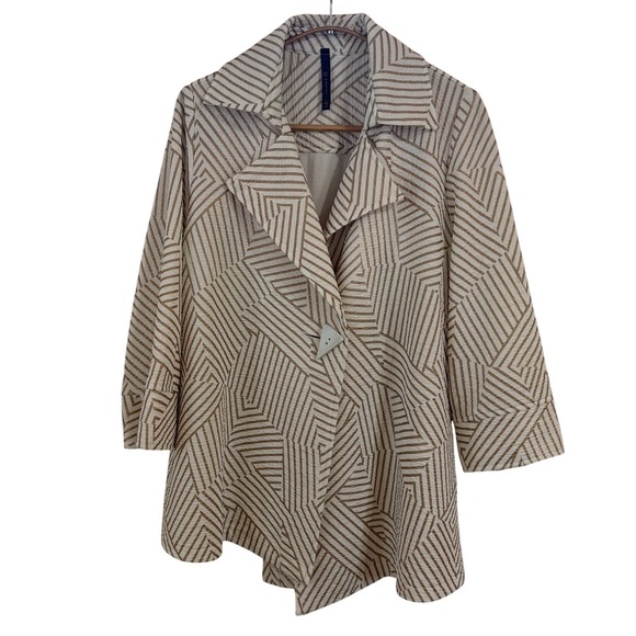 IC By Connie K Jackets & Blazers - IC by Connie K Blazer Geometric Textured Single Button Jacket Large USA Made